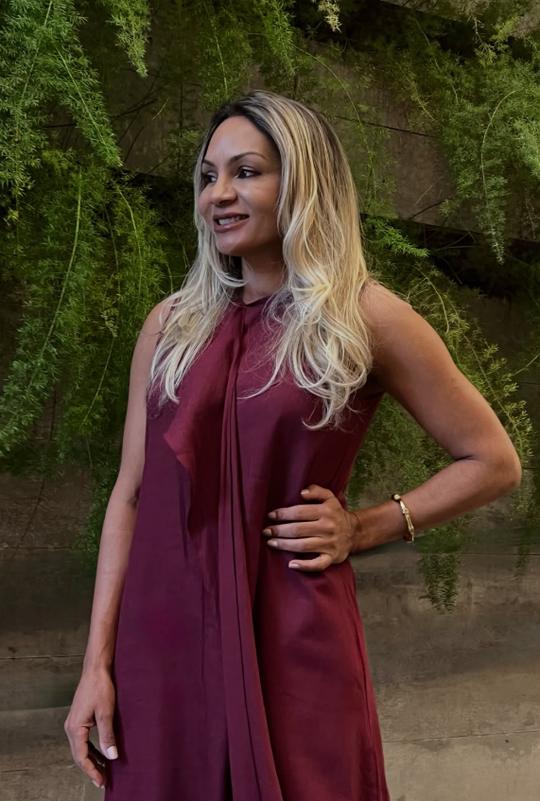 Retrato da Dona Tata sorrindo